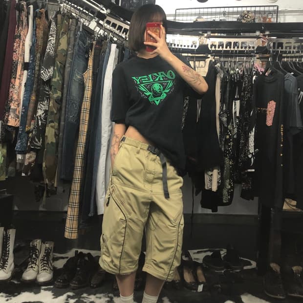 절개선 디테일 7부기장 팬츠