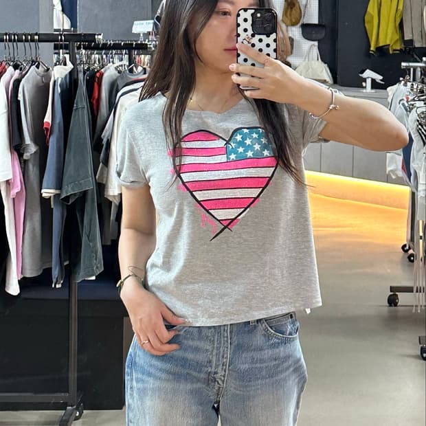 Juicy Couture 성조기하트 그래픽반팔