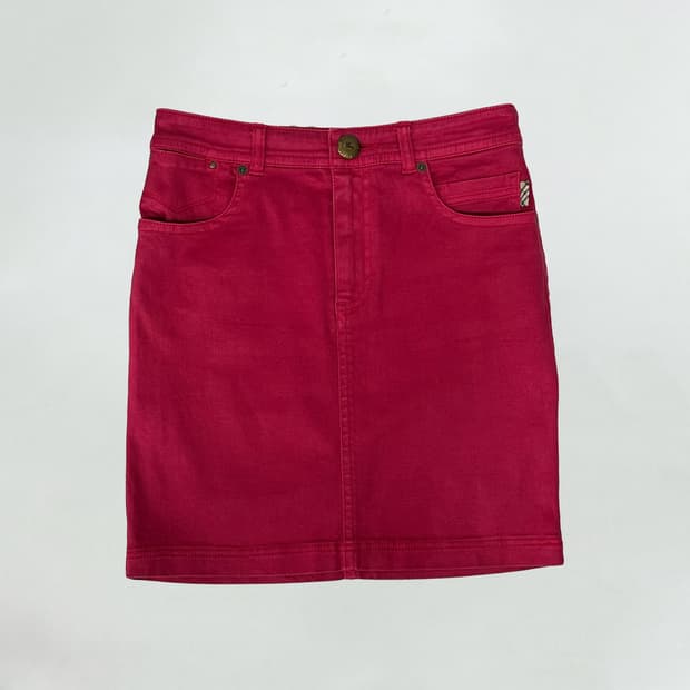 버버리 로고 체크 디테일 스커트