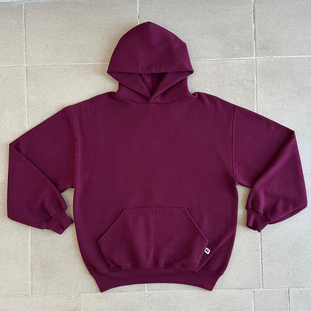 90s 빈티지 러셀 후드 버건디 L USA