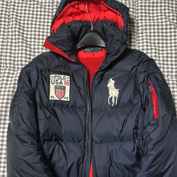 폴로 빅포니 성조기 패딩 s사이즈