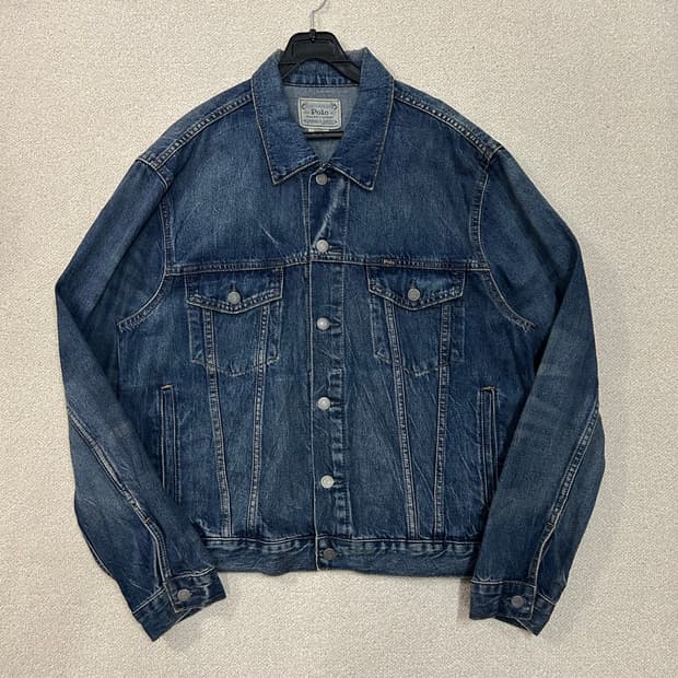 (XL) 폴로 랄프로렌 페이디드 데님 트러커 자켓 