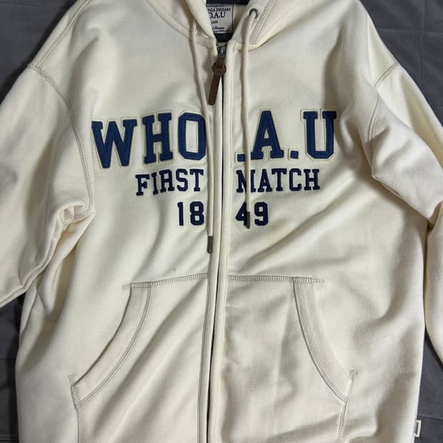후아유 후드집업 아이보리