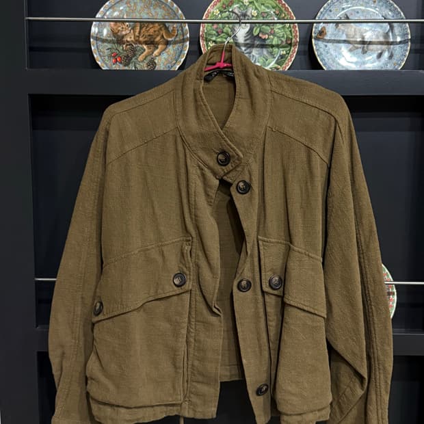 셔링 린넨 자켓