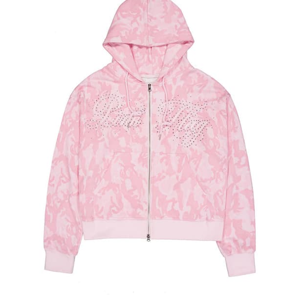 포어링 핑크 플래그 후드집업 핑크 카모