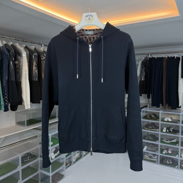 [리오브] 디올 오블리크 캐시미어 울 후드집업