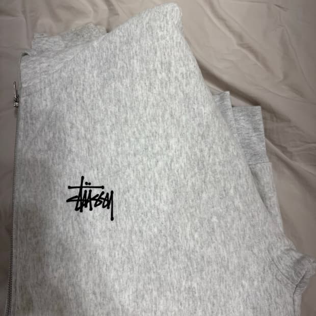 스투시 애쉬 헤더 후드집업(정품)