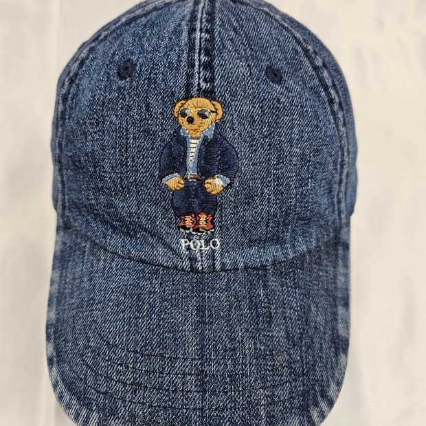 폴로베어데님볼캡