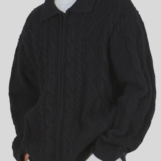 굿라이프웍스 카라 니트 집업