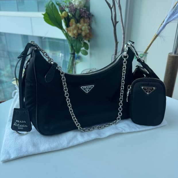 프라다 리에디션 2005 리나일론 테수토 호보택 크로스백