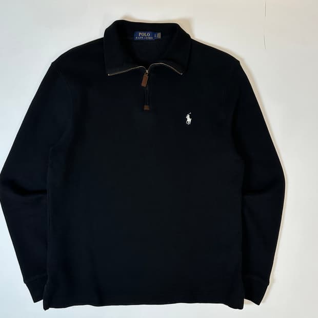 폴로 하프집업 니트 