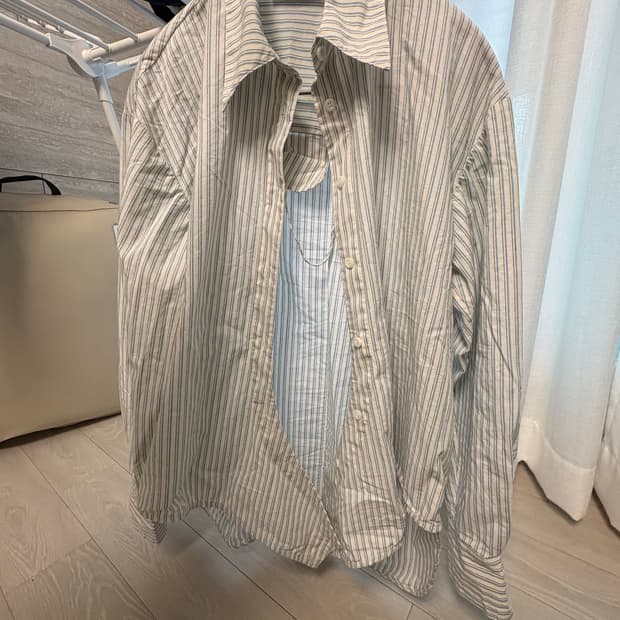 로우클래식 언발란스 스트라이프 셔츠