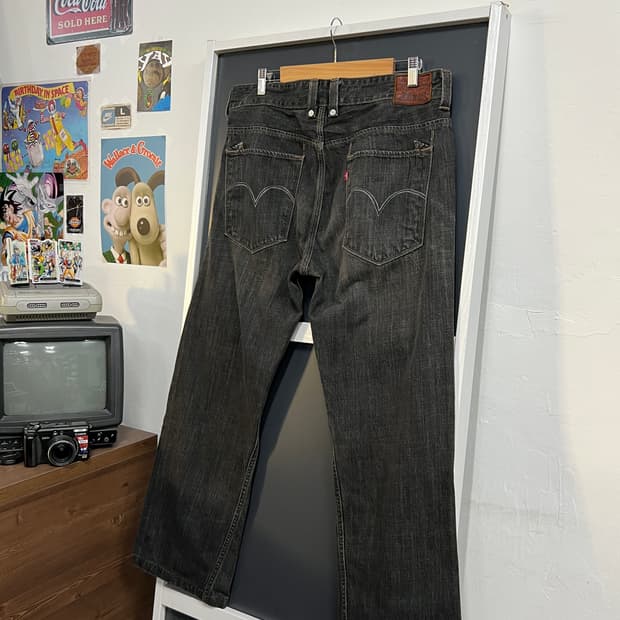 Levis 리바이스 701s 스트레이트핏 흑청 데님 팬츠