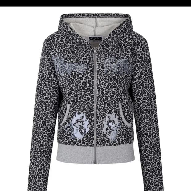 플리즈노팔로우 레오파드 후드집업