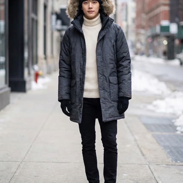 컬럼비아 옴니히트 차콜 덕다운 야상 패딩