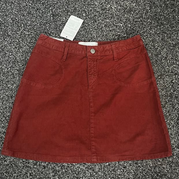Paper Denim & Cloth 코듀로이 미니스커트 버건디 26