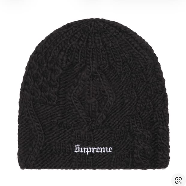 슈프림 블록 니트 비니