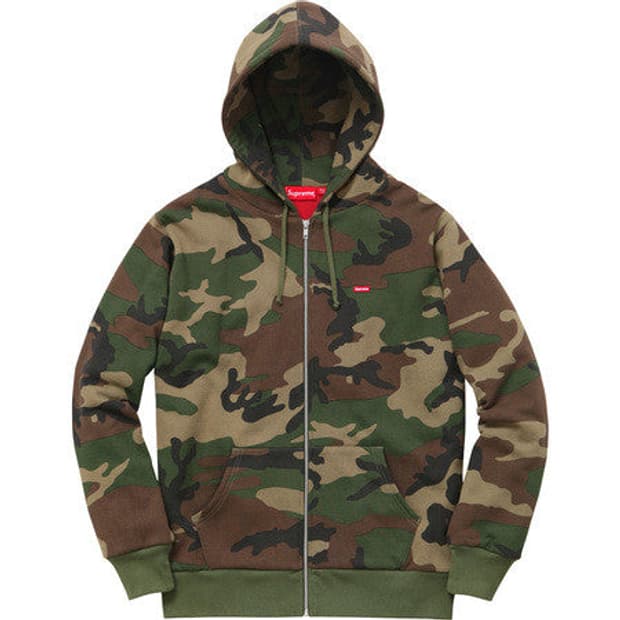 15fw 슈프림 카모 써멀 후드집업