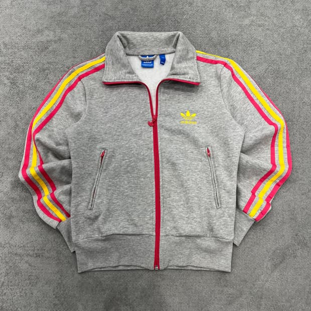 90 아디다스 그레이 져지 트랙탑