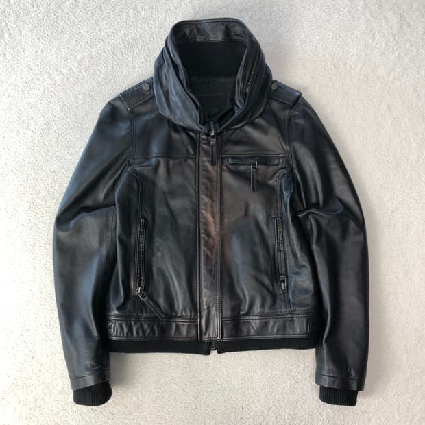 데무 이태리 레더자켓 