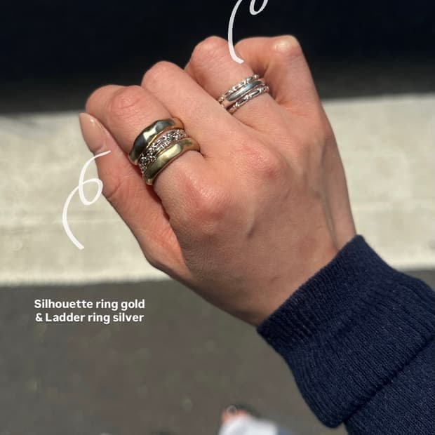 50%할인❤️🔥) 세로파 ladder ring silver 새상품