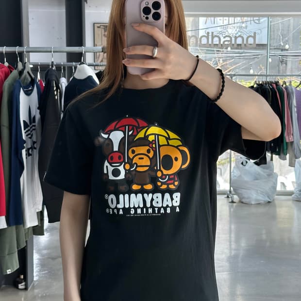 베이프 베이비마일로 썬 프렌즈 반팔티