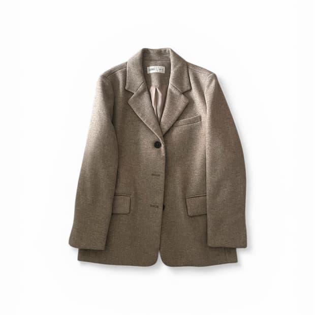 미쏘 베이지 울 블레이자 자켓