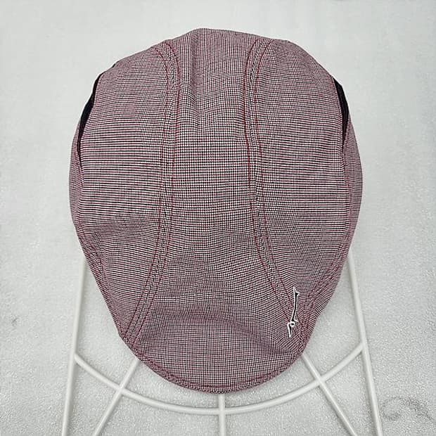 루이까스텔 레드 체크 헌팅캡 58cm