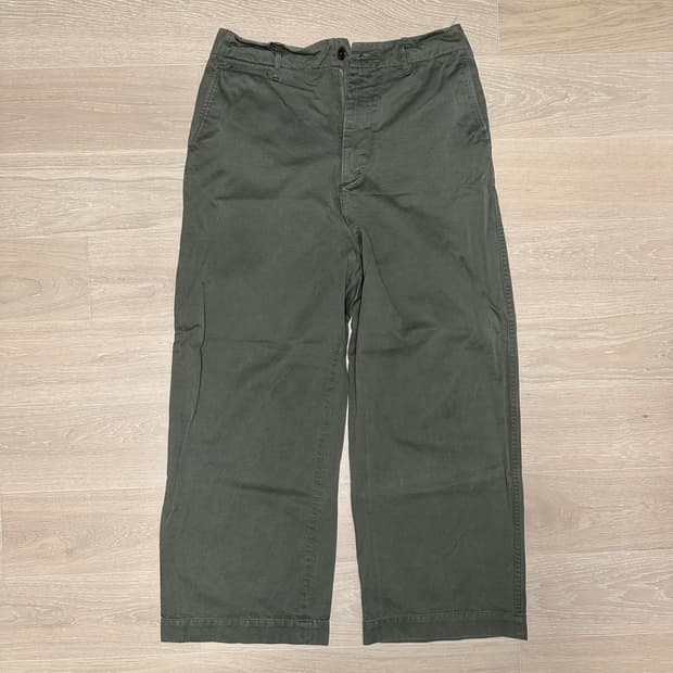 오라리 AURALEE 면바지 올리브 4사이즈