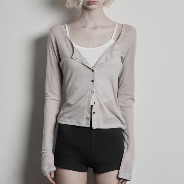 보헤미안서울 베이직 스쿱 가디건 