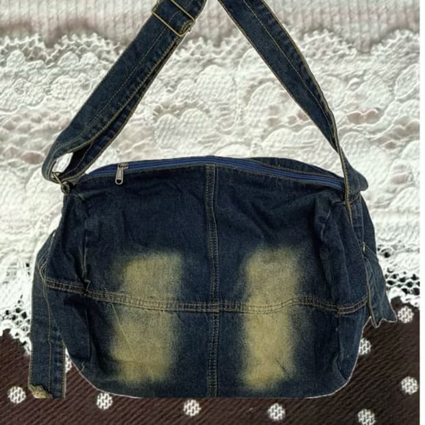데님 빈티지 숄더백