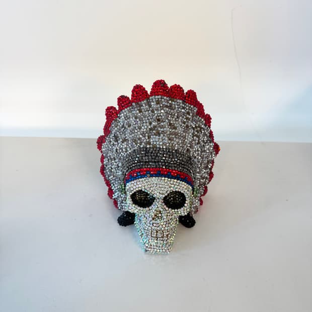 핸드메이드 큐빅 해골 오브제