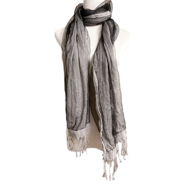 (이체시에눌) 일본 페어리 대장 블랙 시스루 포인트 연그레이 머플러