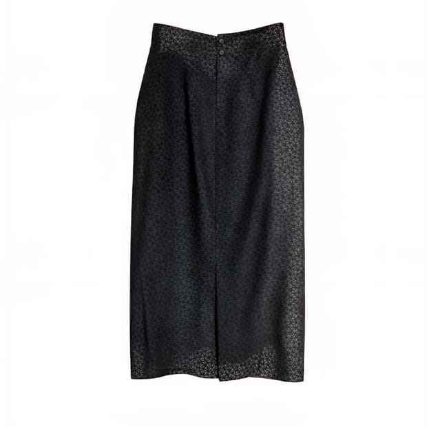 빈티지 스타패턴 울 롱스커트