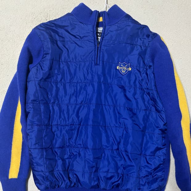 플레이보이 골프 반집업 니트 100