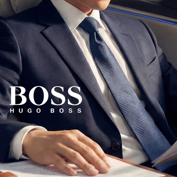 휴고보스 실크 네이비 패턴 넥타이 9.1cm A+등급 K1667
