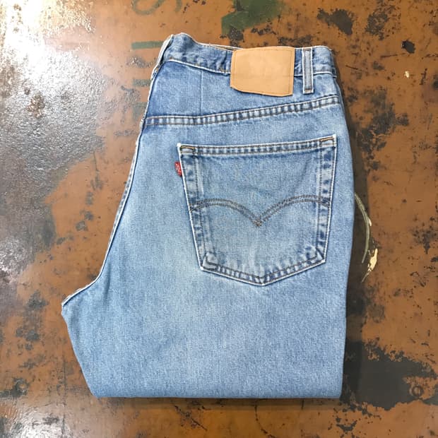 리바이스 550 연청 데님 팬츠 허리 36