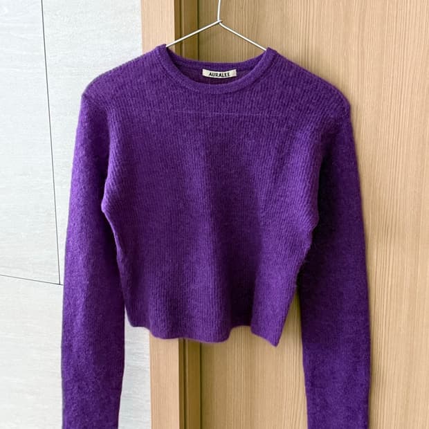 오라리 모헤어 크롭 니트 1사이즈