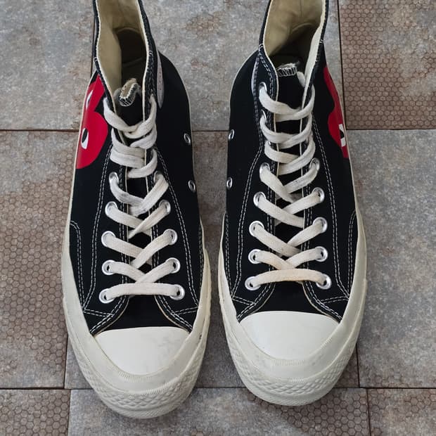 (255)컨버스 꼼데가르송 척 70 하이 블랙