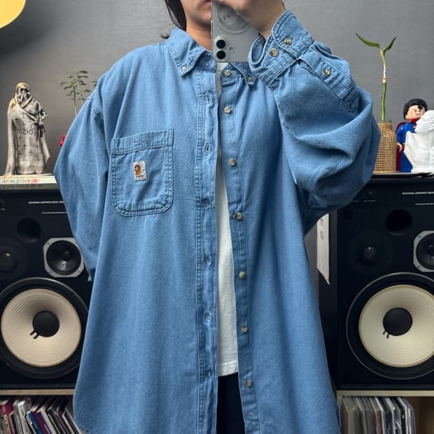 칼하트 데님셔츠