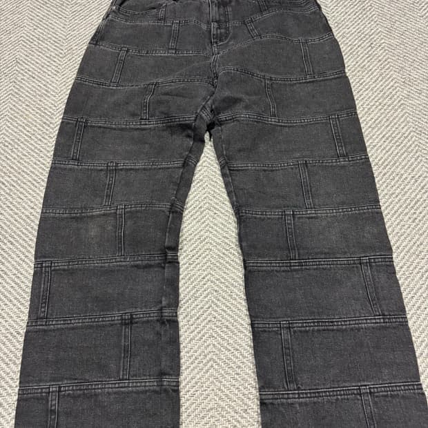 노메뉴얼 블록 데님 팬츠 L (옷장 정리중)