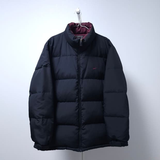 나이키 뉴챔프 안감 버건디 패딩 XL