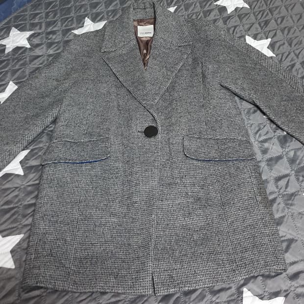 ZOOK 주크 울혼방 트위드 미디코트 그레이 (55)