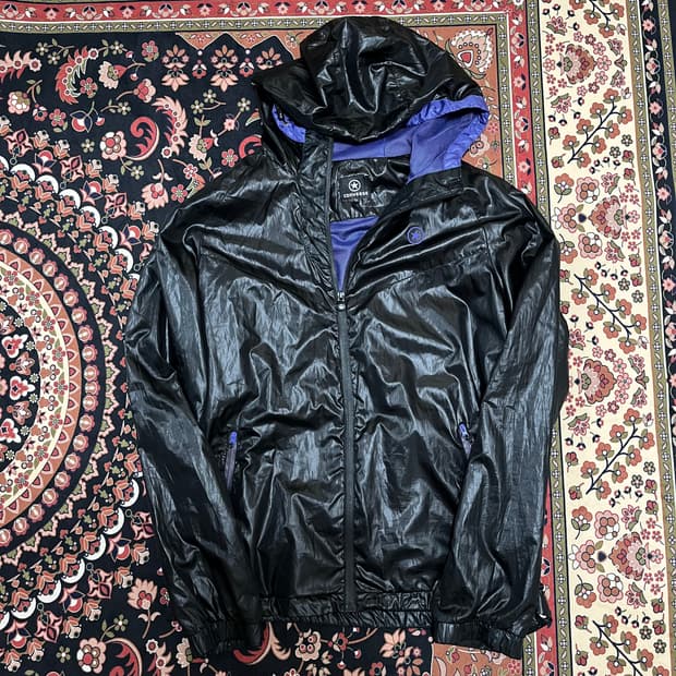 컨버스 원스타 로고 유광 바람막이 후드 자켓 L/100