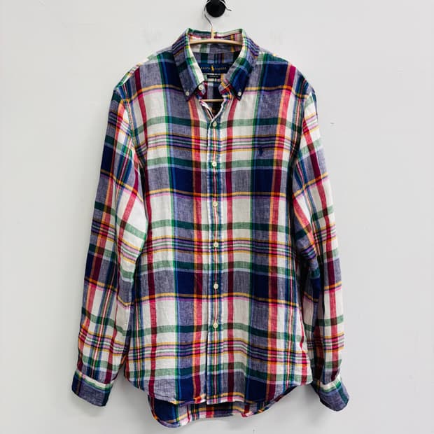폴로 랄프로렌(Polo Ralph Lauren) 멀티 컬러 린넨 셔츠