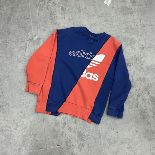  아디다스 믹스 커스텀 네이비 맨투맨