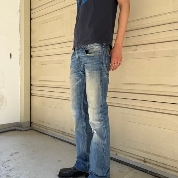 00s Diesel semi boots cut jeans(30)