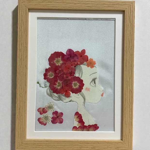 핸드메이드 압화 액자 