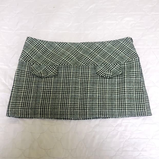 초레어 새상품 ) 고전 리즈리사 브라운 체크 큐롯 스커트 라떼갸루