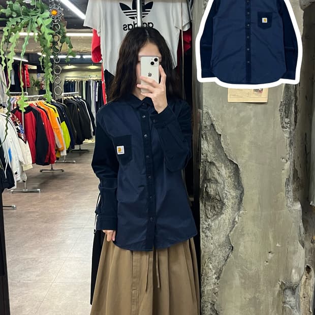 칼하트 골덴 셔츠 네이비 M  #csz1842